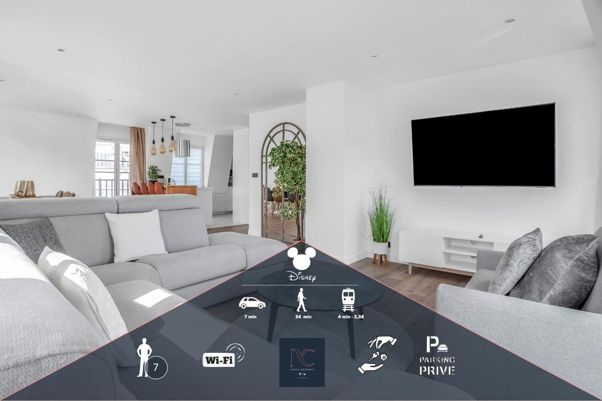 Disneyland-Paris 7 Pers, Netflix, Wifi, 2 Parking Chessy  Zewnętrze zdjęcie